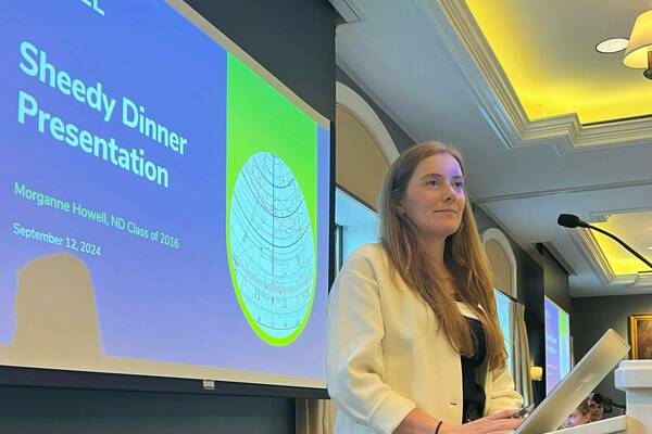 Morganne Howell at Sheedy Family Program Dinner